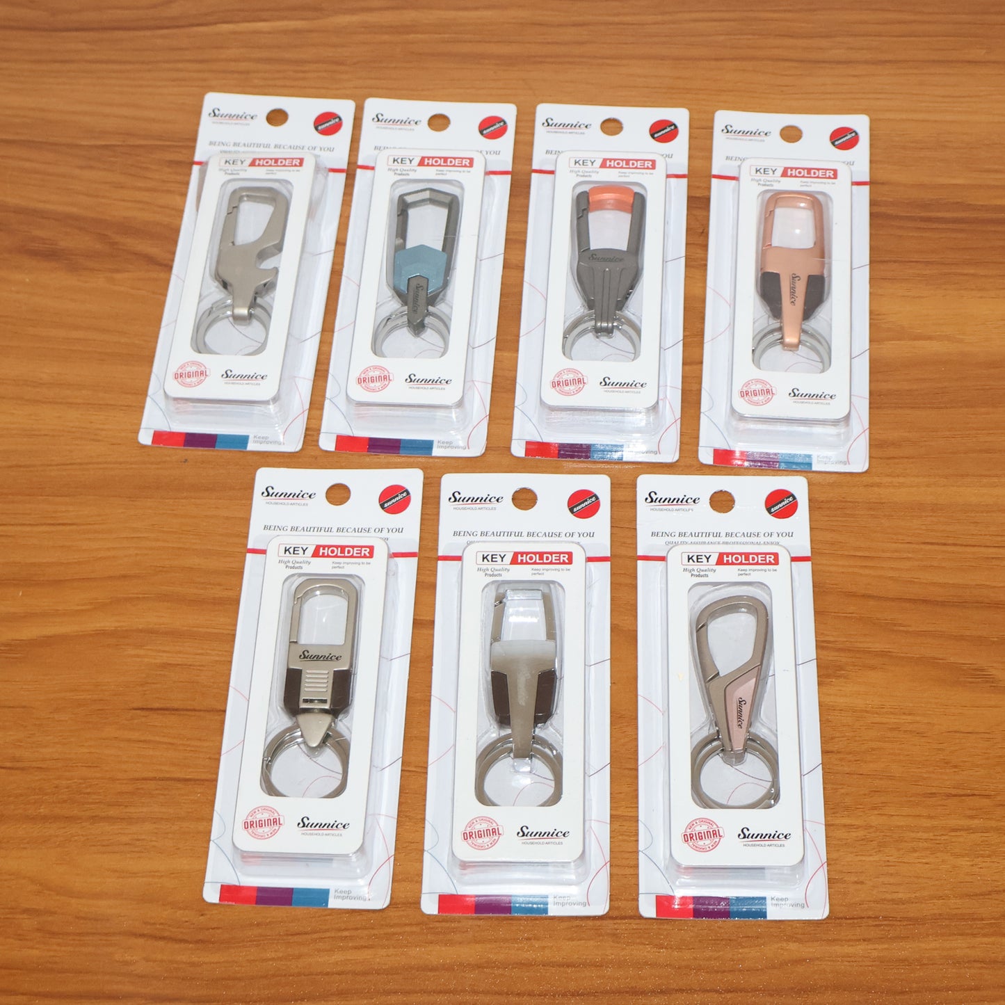 Premium Heavy-Duty Metal Keychain with Carabiner Clip (1 Pc / Assorted Design)