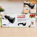 Three Stage Manual Knife Sharpener for Effortless Blade Restoration