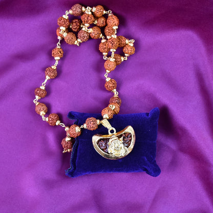 Shiva Pendant with Rudraksha Mala: Divine Protection and Spiritual Awakening