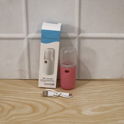 Mini Nano Mist Sprayer USB Rechargeable Portable Face Steamer Humidifier (1 Pc)