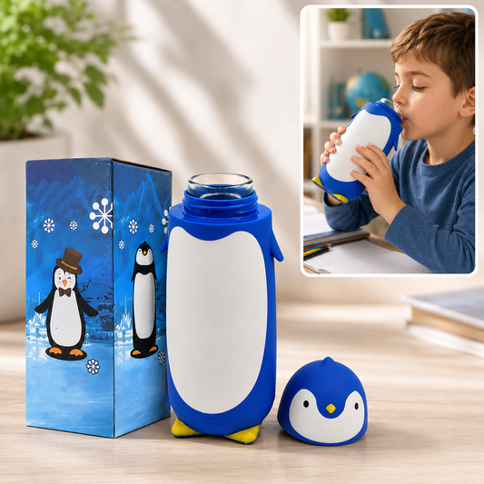 Penguin Water Bottle – Cute Insulated Travel Mug 280ml