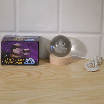 Actual crystal ball lamp with color box packaging