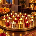 LED Diya – Smokeless Electric Candles 24 Pc Set | Styleva