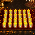 Flameless LED Tea Light Candles – 24 Pc Diwali Decor | Indo Glow