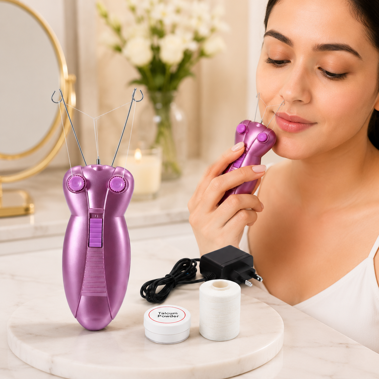 Electric Facial Hair Remover – Gentle & Smooth Skin | Velvet Wellness