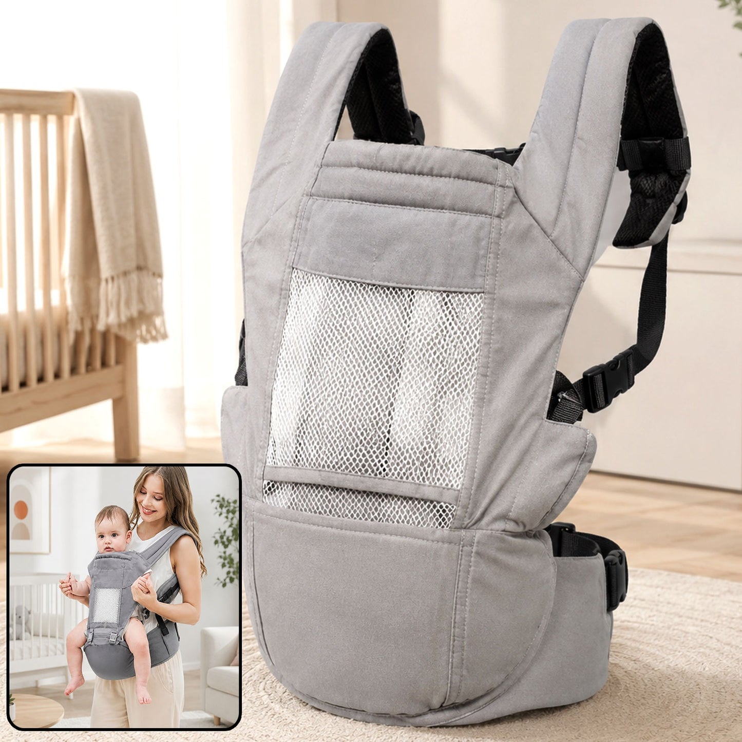 Ergonomic Baby Carrier – Hip Seat, Multi-Position | Tender Tend