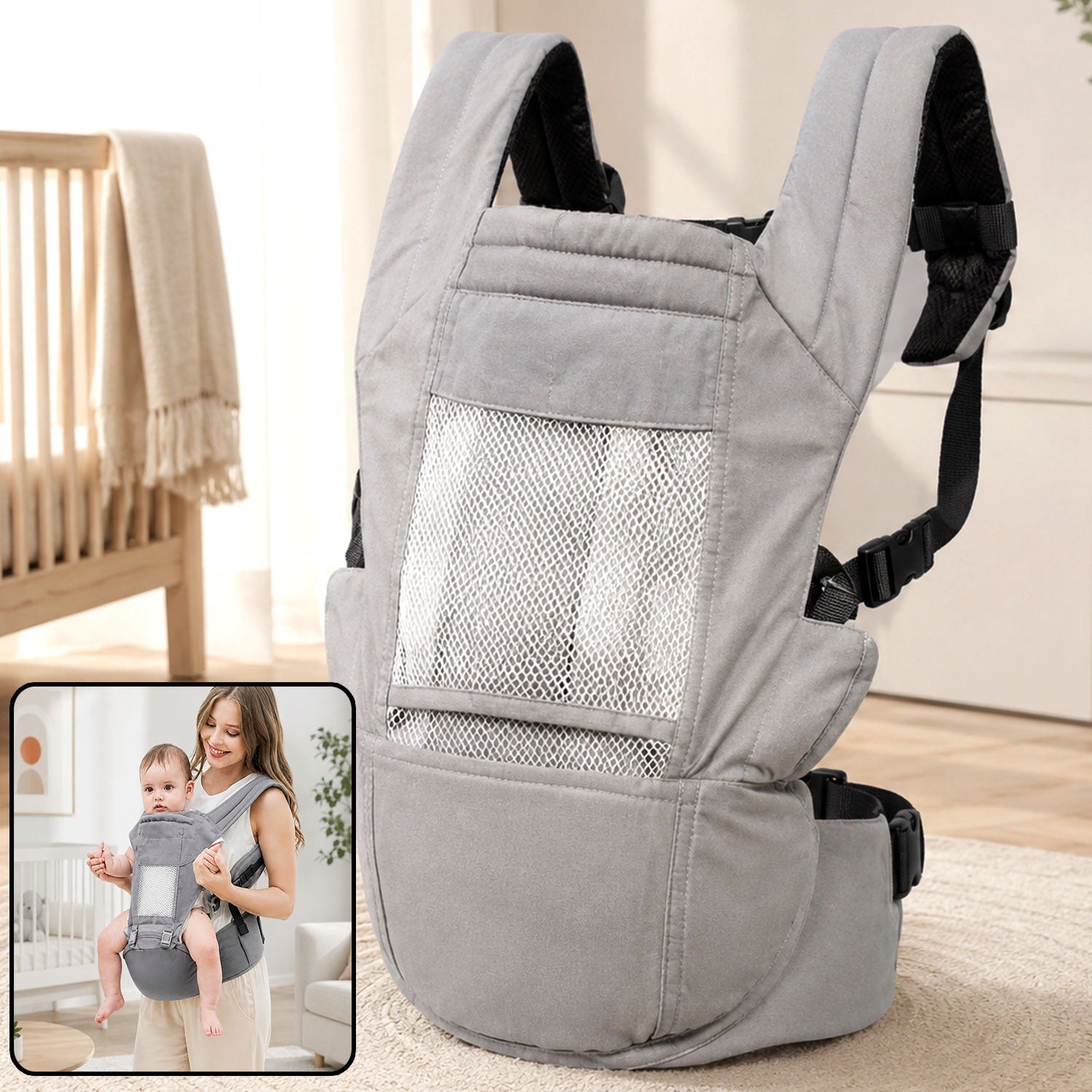 Ergonomic Baby Carrier – Hip Seat, Multi-Position | Tender Tend