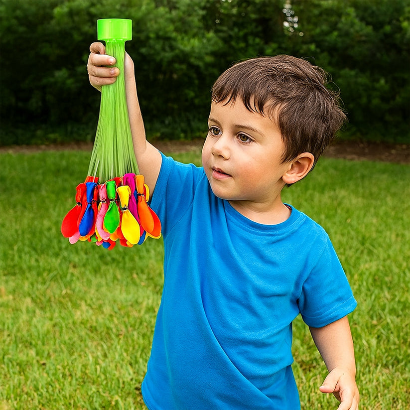 Holi Magic Water Balloons – 111 Self-Sealing Balloons with Quick Fill Attachment (Multicolor)