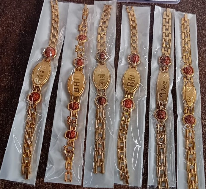 Golden Rakhi Bracelet