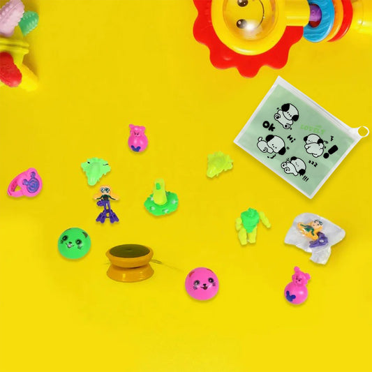 12pc Mix All New Toy And Plastic Pouch Mix All Types Playing Toy For Kids