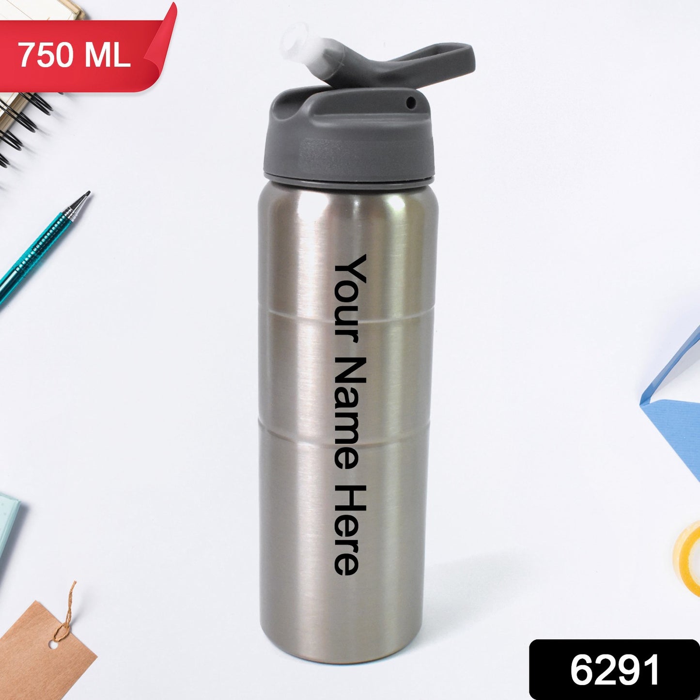 Customize Steel Water Bottle | Fridge Water Bottle with straw (750ML)