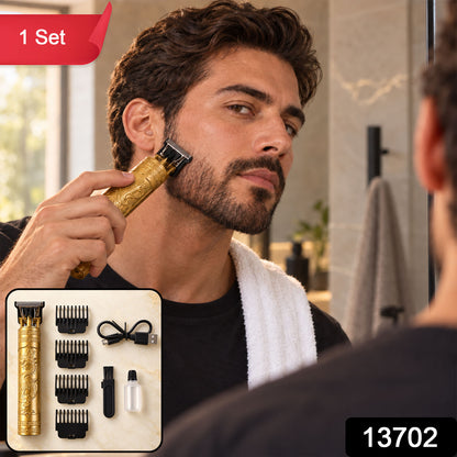 Rechargeable hair trimmer with product code 13702 and 1 Set label