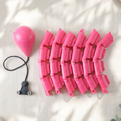 Adjustable hula hoop segments and weighted ball