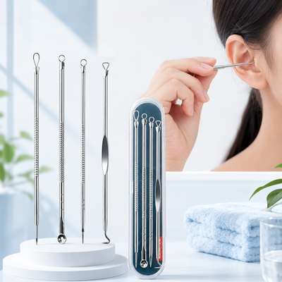 Blackhead Remover Tool – 4-in-1 Stainless Steel Extractor | ToolMate Pro