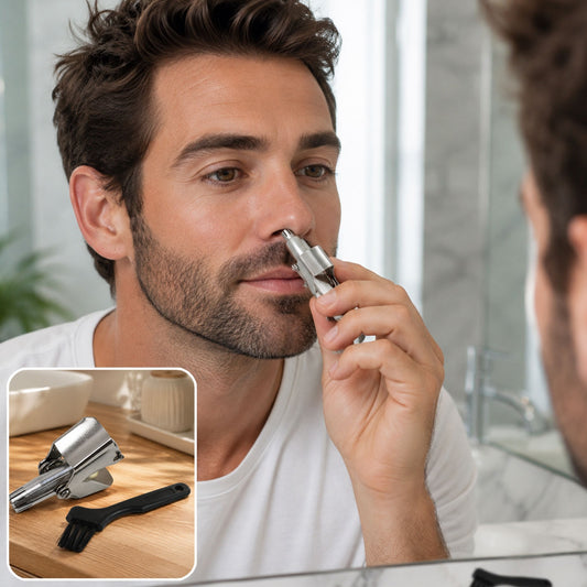 Nose Hair Clipper – Stainless Steel Manual Trimmer | Calm & Curl