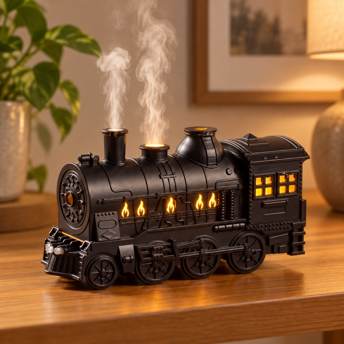 Train shape mini humidifier showcase