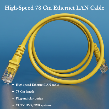 High-Speed 78 Cm Ethernet LAN Cable (1 Pc)