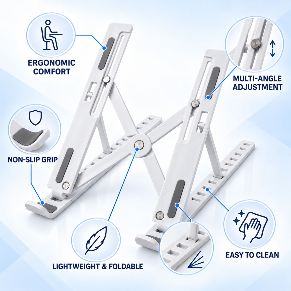 Laptop stand angle detail