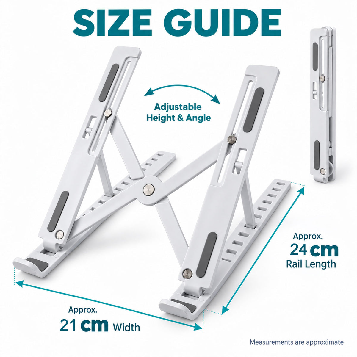 Laptop stand size guide