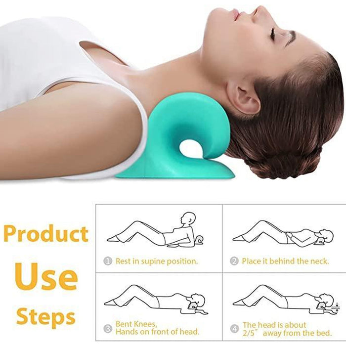 0535 Neck Relaxer | Cervical Pillow for Neck & Shoulder Pain | Chiropractic Acupressure Manual Massage | Medical Grade Material | Recommended by Orthopaedics