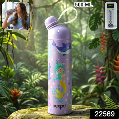 Pexpo Pico Art Printed Hot & Cold Insulated Stainless Steel Water Bottle 500 ML