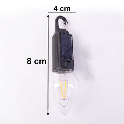 14141 solar rechargeable camping lamp white background
