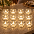 Heart-Shaped LED Flameless Candles – Set of 12 Elegant Lights