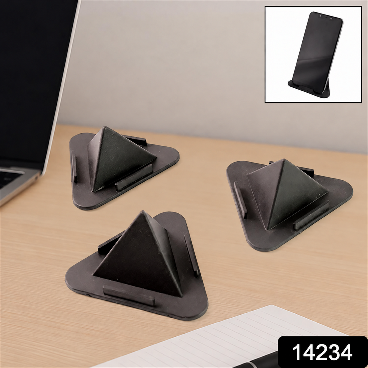 Pyramid Mobile Stand – Adjustable 3-Angle Phone Holder Set