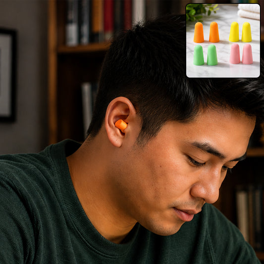 Soft Foam Earplugs – Comfortable Noise Reduction 4 Pairs