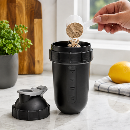 Gym Shaker Bottle 800ML – Leakproof & BPA-Free Fitness Mixer