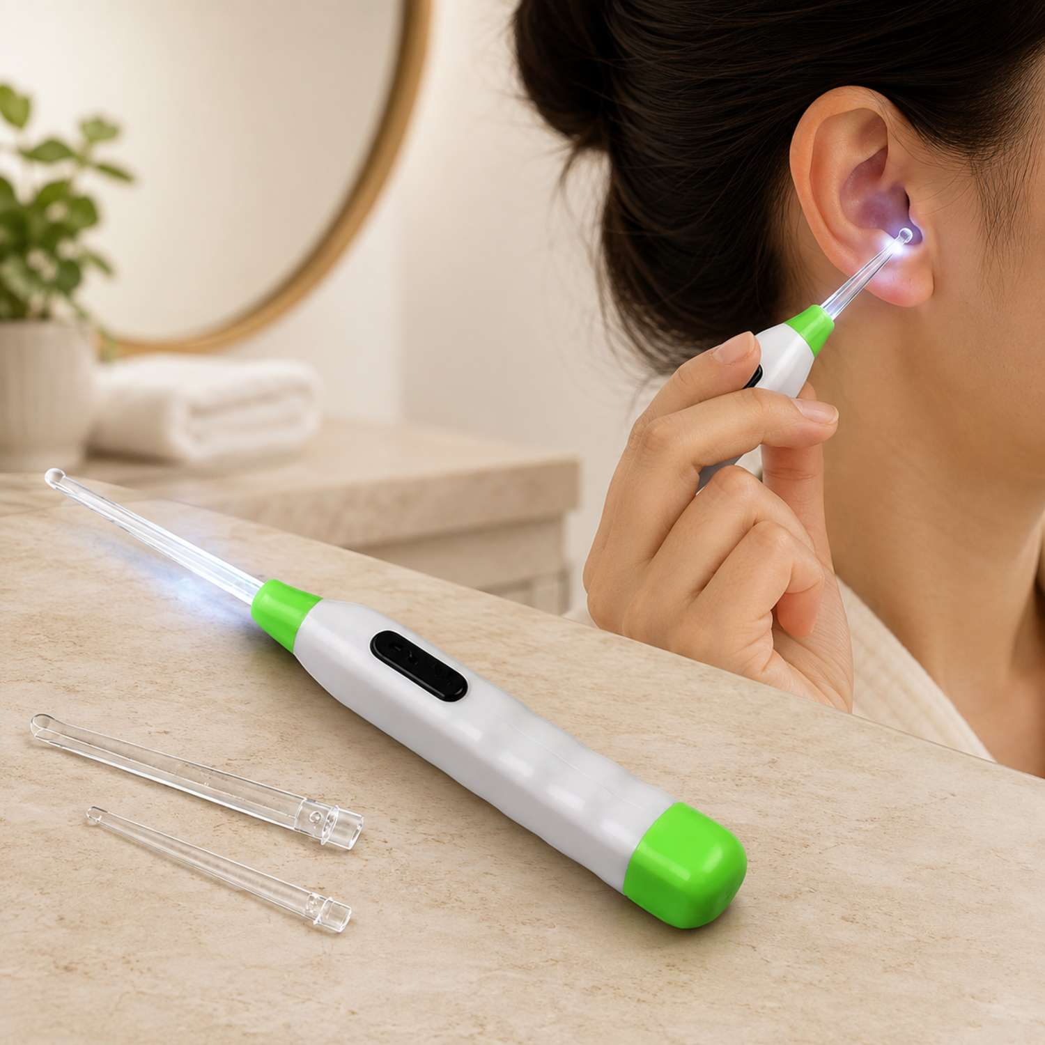 LED Flashlight Earpick – Safe & Precise Ear Wax Removal Tool