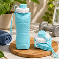 600ml Collapsible Silicone Water Bottle – Foldable & Leakproof