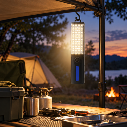 14451 led solar working lamp with hook