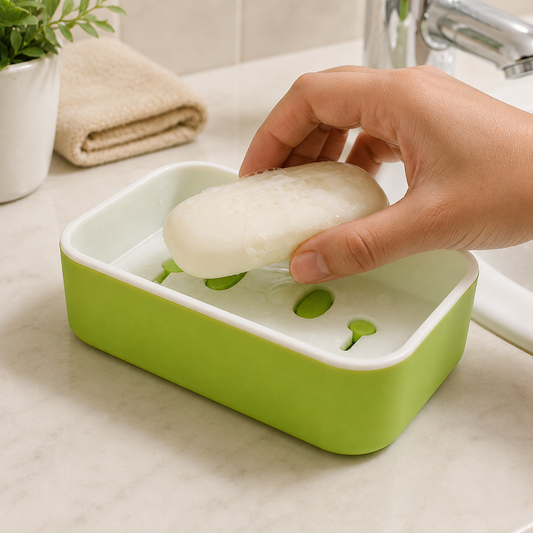 Portable Travel Soap Dish Box – Cute Smiley Face & Draining Design