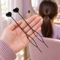 Heart-Shaped Hairpin Set – Stylish Black Clips for All Hair Types