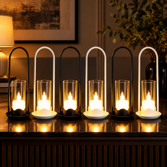 Flameless LED Candle Set – Big Wind Light Style Decorative Glow — 14542_big_wind_light_decor_candles_6pc showcase image
