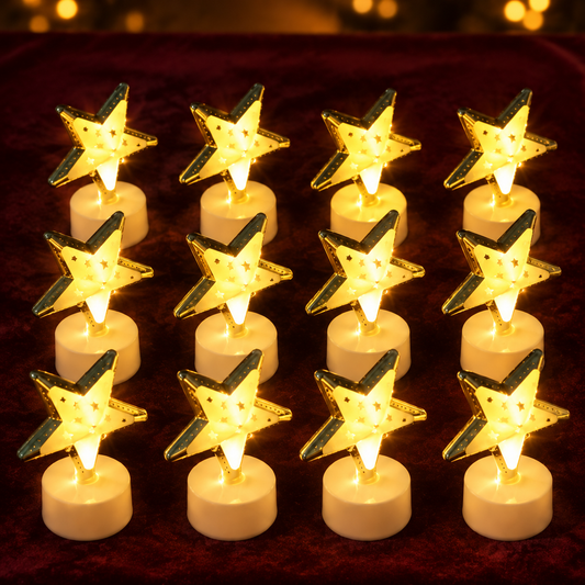 Star Shaped Flameless LED Candles – Safe & Elegant Décor Set