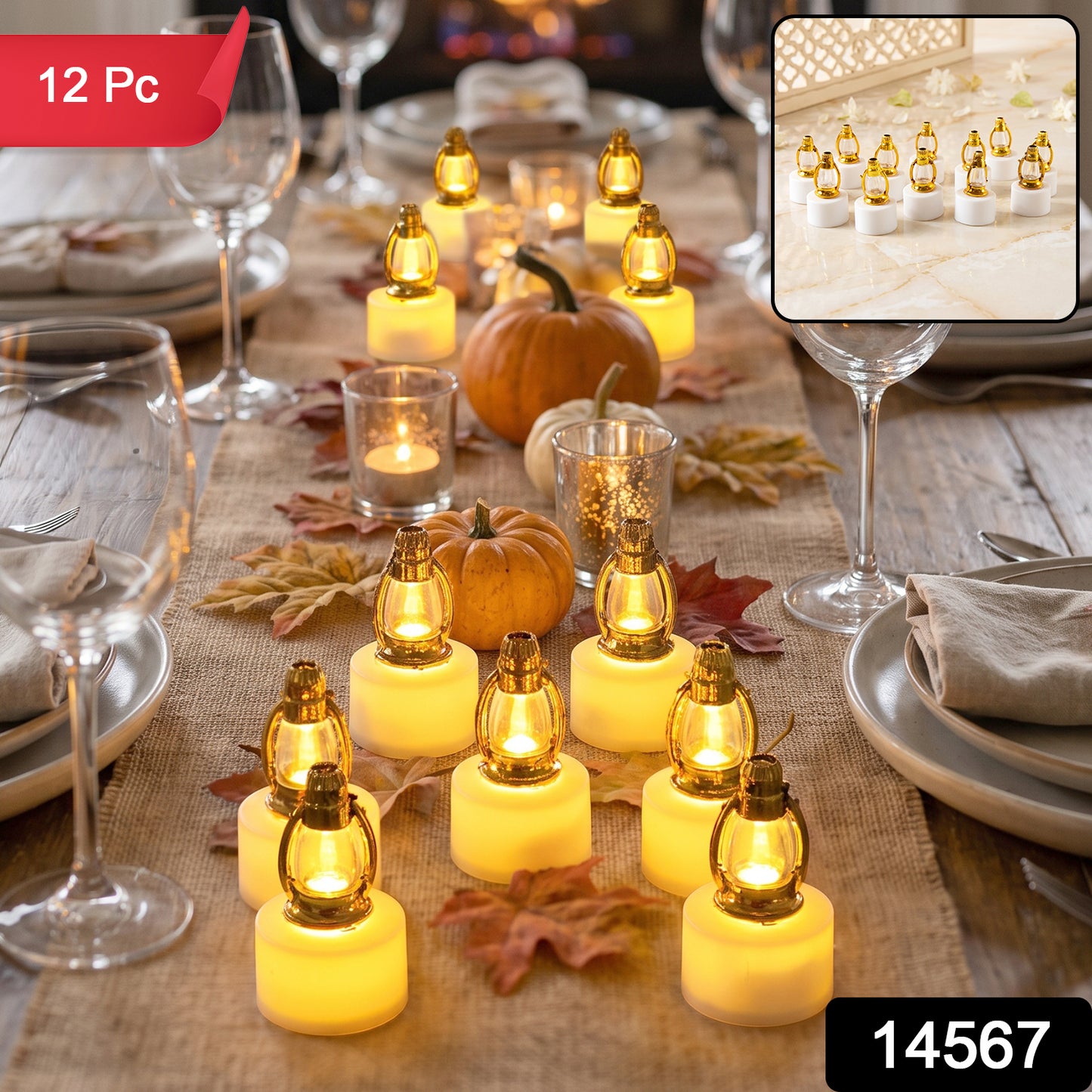 14567 LED decorative candle lamps 12-piece SKU image