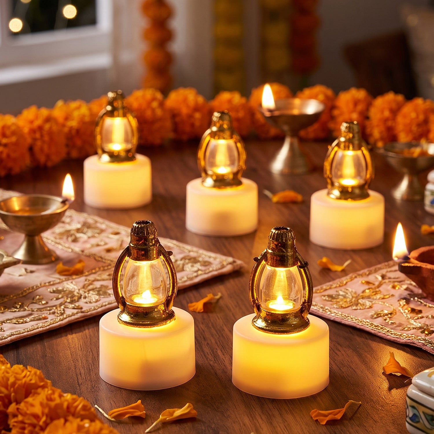 LED decorative candle lamps festive decor view