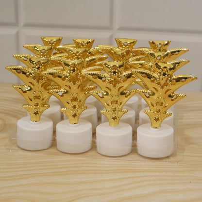 Golden Christmas tree LED tealight candles 12-piece live product photo