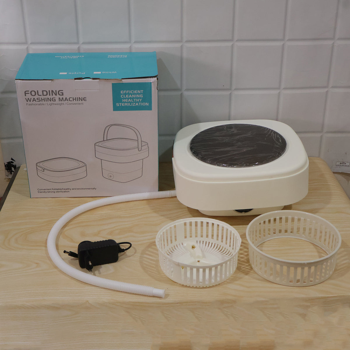 Foldable washing machine live product photo