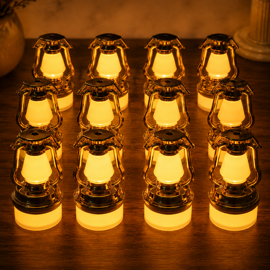 Vintage Lantern Flameless LED Candle Set – Elegant Warm Glow