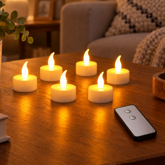 LED Flameless Candle Set – 6 Piece Warm Flickering Lights