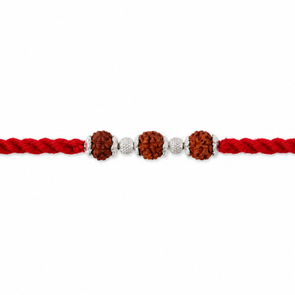 Beautiful Designer Rakhi with Studded Centre, Festive Beads and Raksha Bandhan Appeal