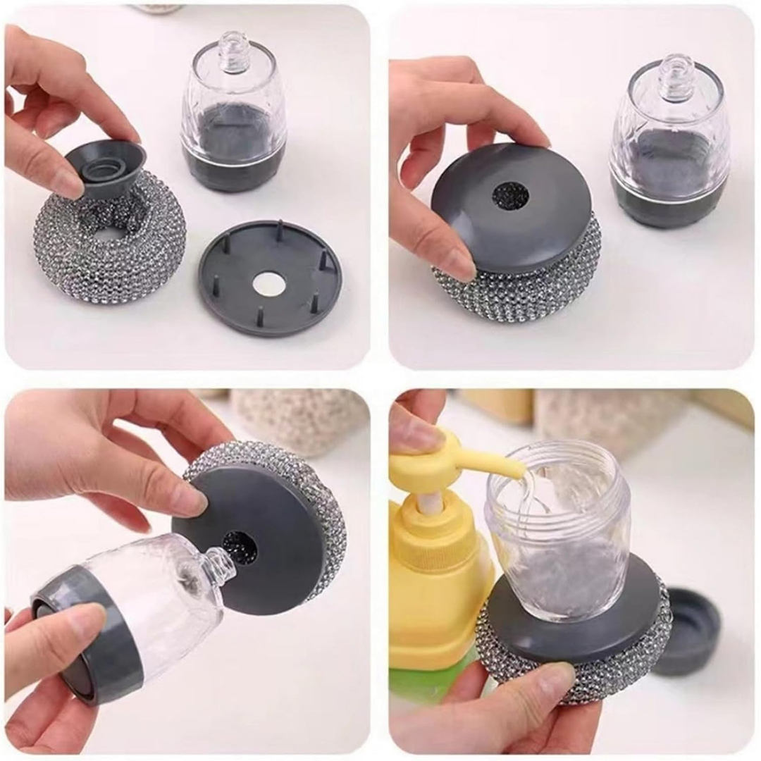 Handheld Soap Dispenser with Scrub (1 Set)