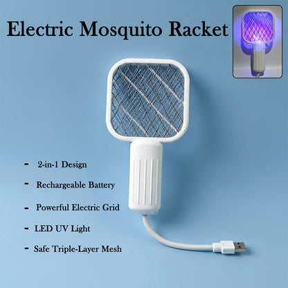 Rechargeable Electric Mosquito Swatter Racket