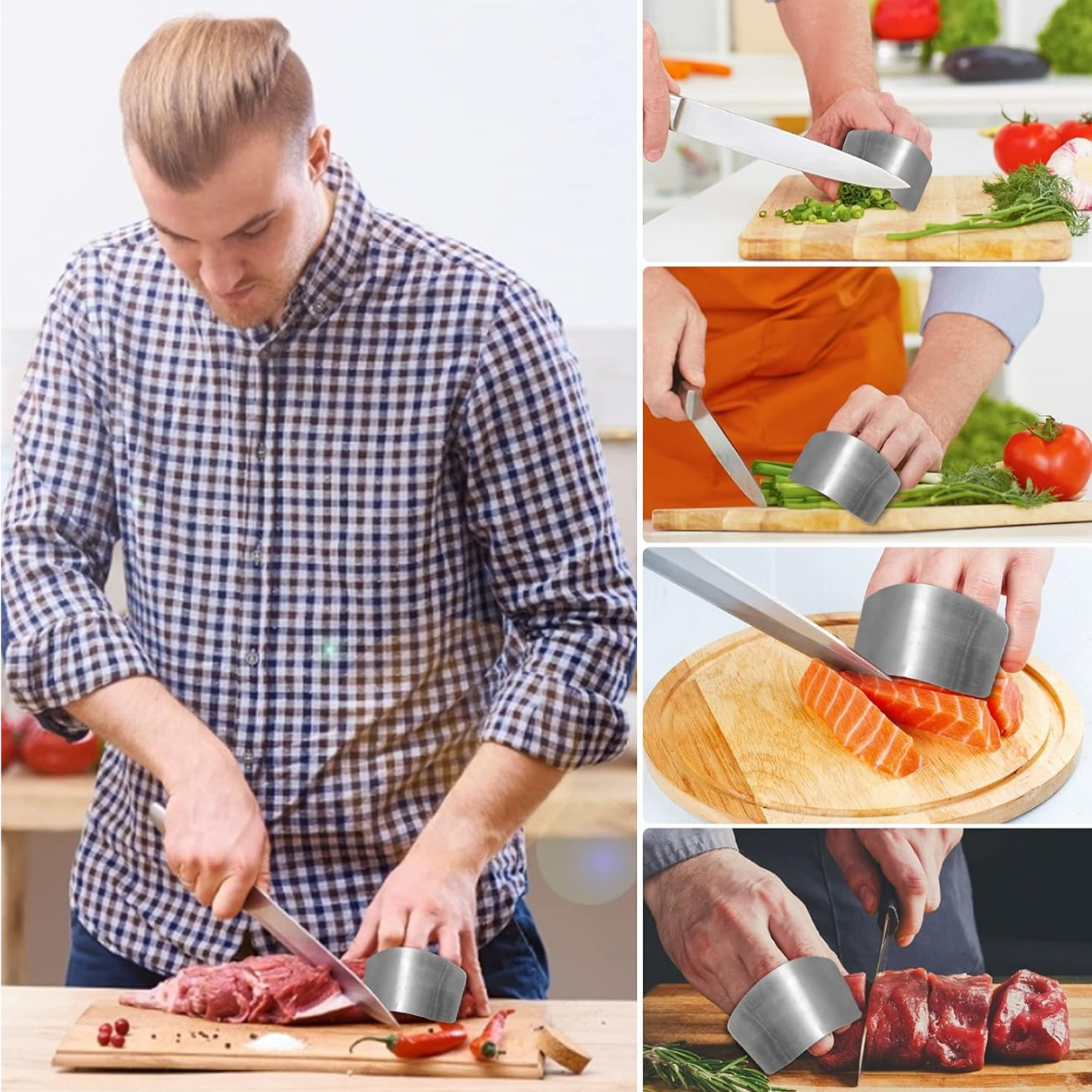 स्टेनलेस स्टील फिंगर गार्ड कटिंग प्रोटेक्टर