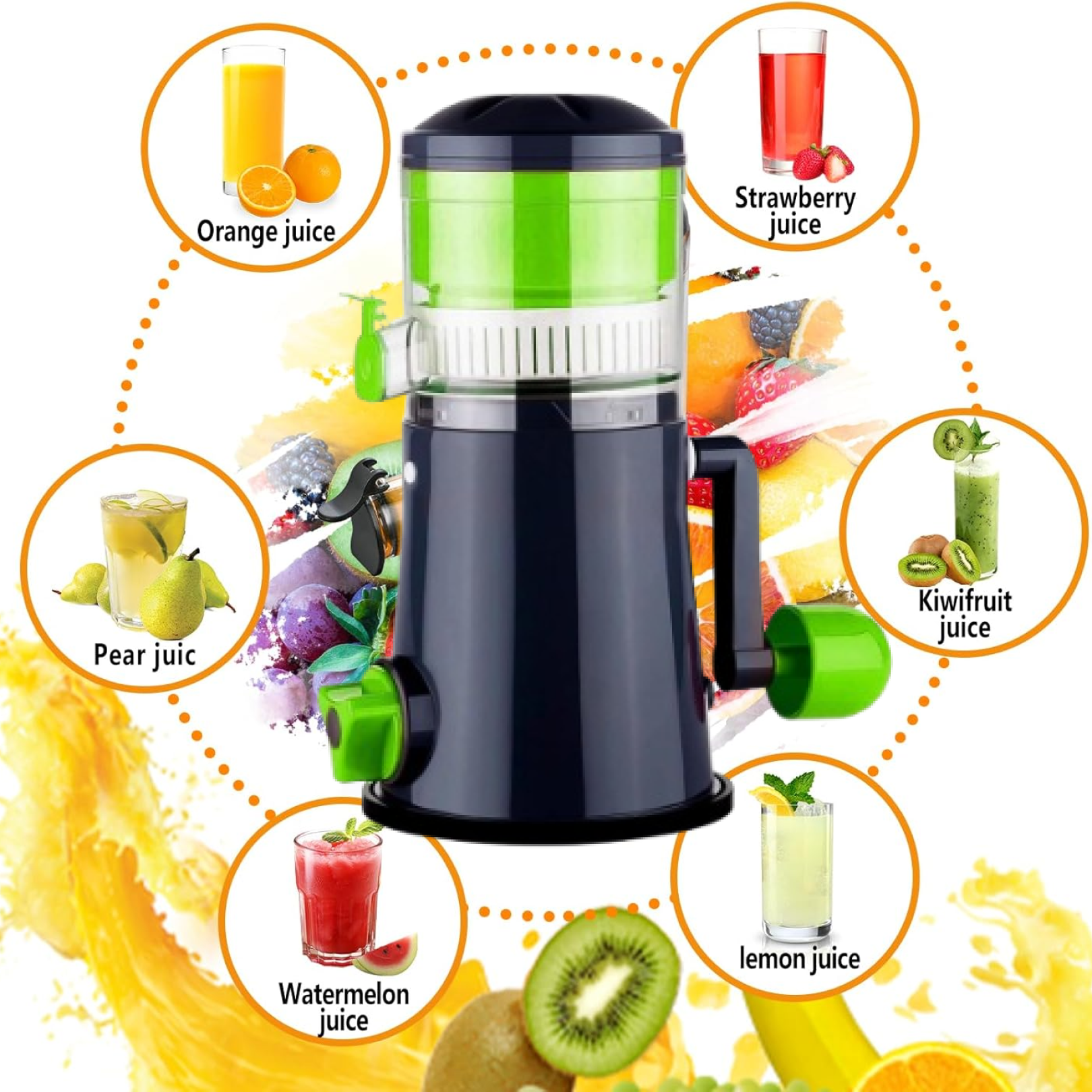 Ritu Hand Operated Compact Manual Juicer (Multicolor / 1 Pc)