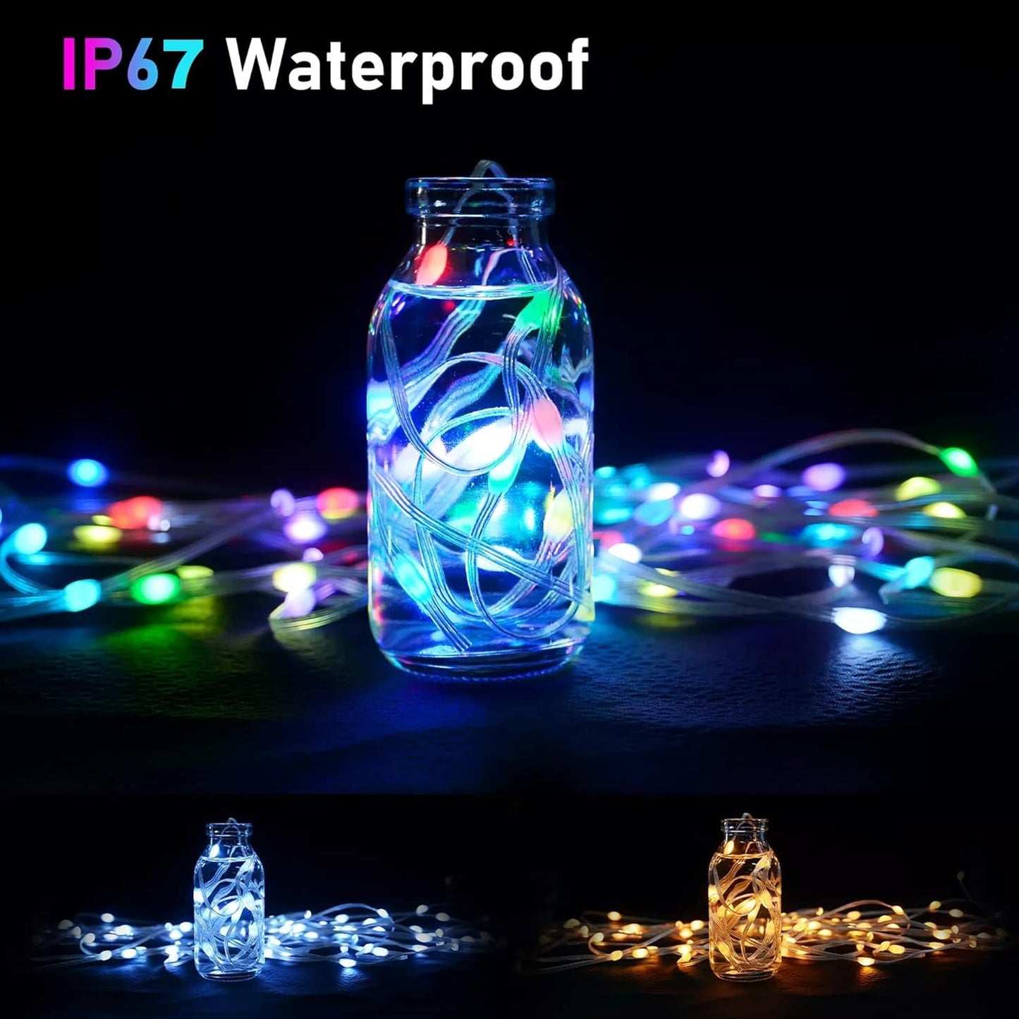RGB LED string light remote control features