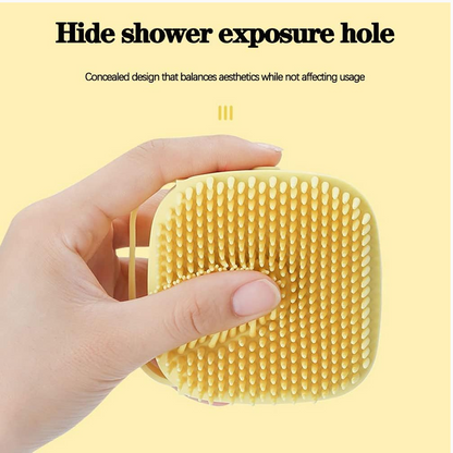 શેમ્પૂ ડિસ્પેન્સર સાથે 1348B સિલિકોન મસાજ બાથ બોડી બ્રશ